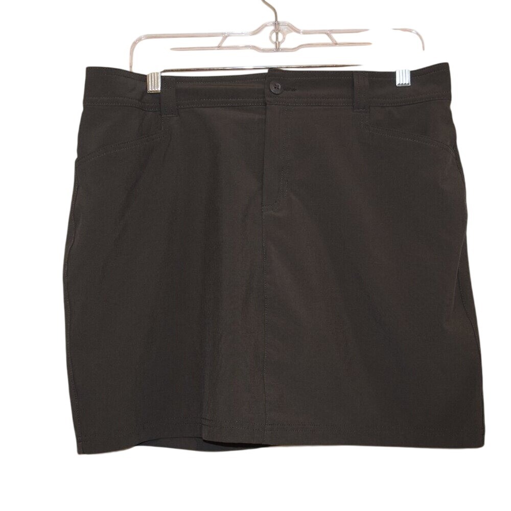 Eddie Bauer Skort Women 10 Black Excellent Hiking Golf Active Built-in Shorts